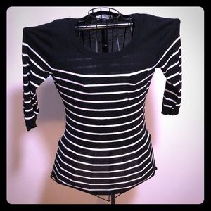 3/$15 Forever21 black white striped knit sweater